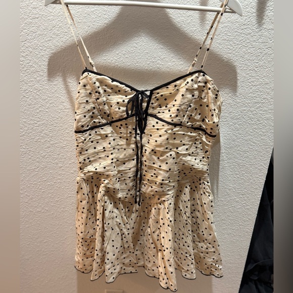 Free People Tops - Free People Polka Dot Spaghetti Strap Top